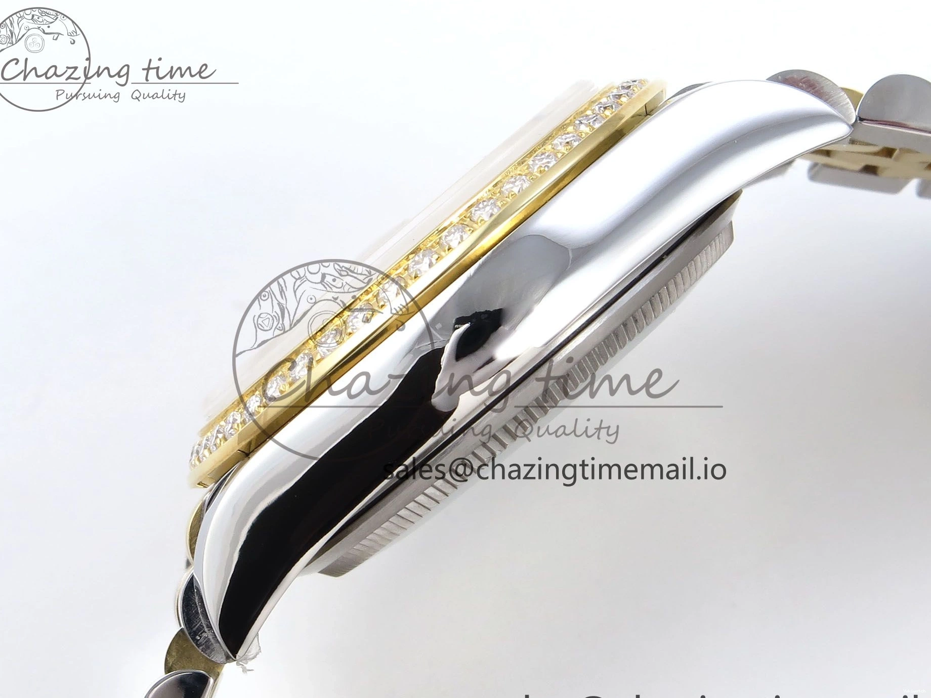 on SS YG DateJust 904L Steel Roman Jubilee Edition Diamonds HZ2236 Bracelet JARF 278383RBR Dial 1:1 Gray Best 31 0404